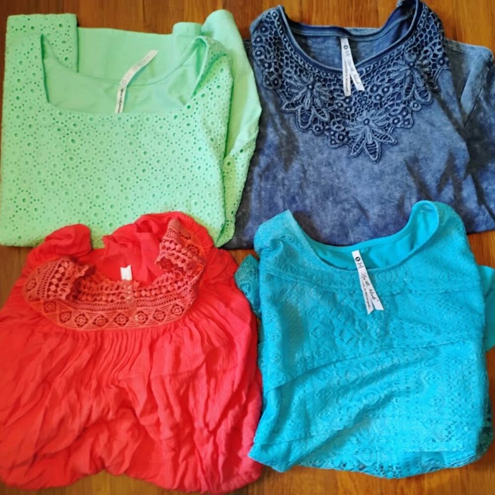 Lot of 4 Leo & Nicole Women's Blouses - All Size Medium - EUC
